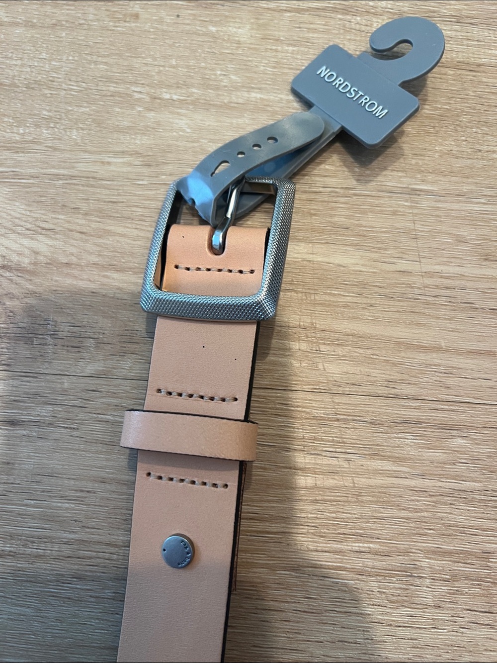 rag & bone Leather Boyfriend Belt, Caramel, Large - Picture 7 of 8